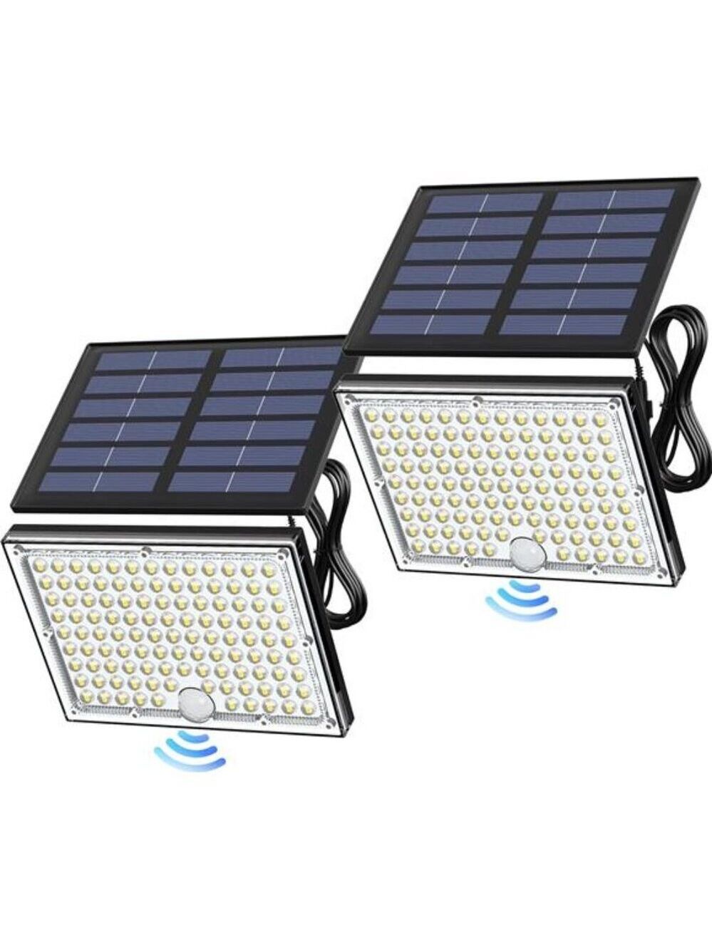 Solar Motion Lights Outdoor 113 LED Waterproof Dusk to Dawn Security Flood Light